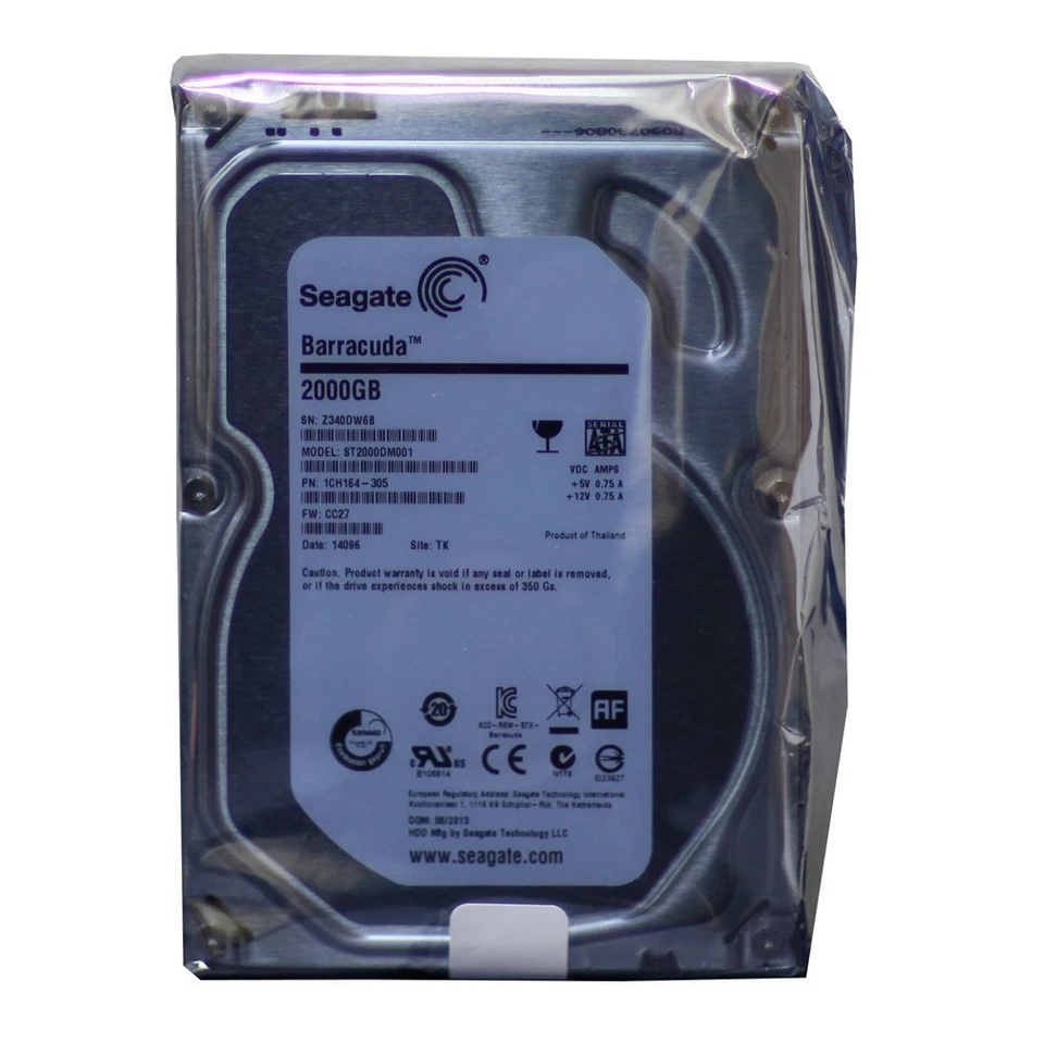 Seagate Barracuda 2TB ST2000DM001 7200 RPM 64MB SATA3 6Gb/s 3.5" Hard Disk Drive - Bild 2 von 4