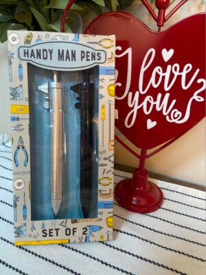 Eccolo Handy Man Set Of 2 Novelty Pens For Men s Birthday, Father s Day Or Gift