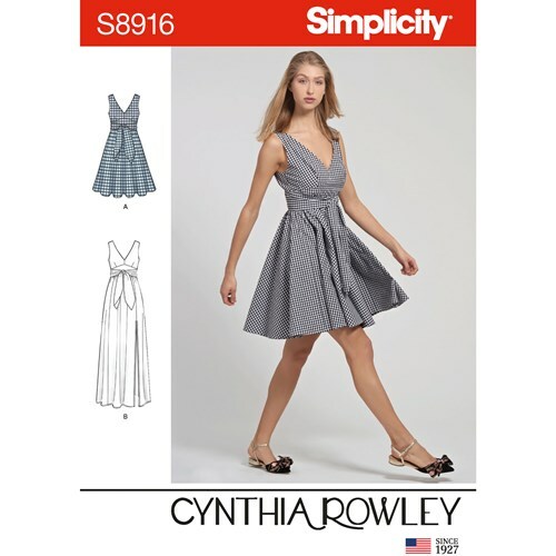 Simplicity 8916. Cynthia Rowley Sleeveless Dress. Sz 4 - 12. Uncut
