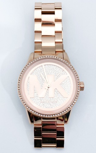 Michael Kors Rose Gold Tone Crystals Dial and Bezel Women’s Watch MK6863 - Picture 7 of 7