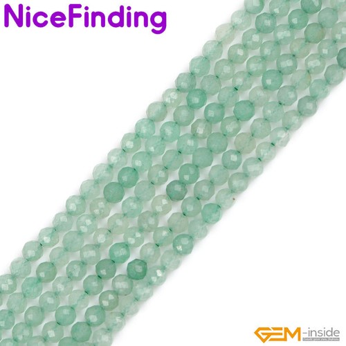 2mm 3mm Round Faceted Tiny Gemstone Spacer Loose Beads For Jewelry Making 15" - Picture 50 of 53