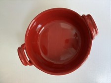 Red Glazed Terra Cotta Clay Pottery Ovenproof Baking Dish 2 Qt 9 1/4” Italy