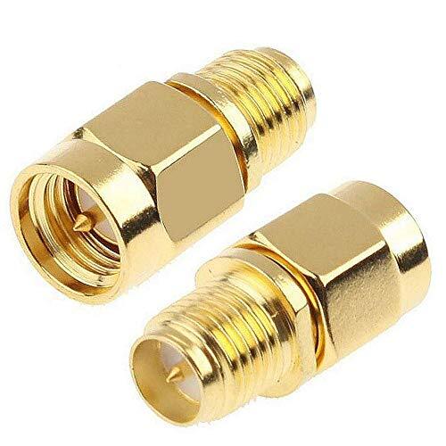 TengKo SMA Female to SMA Female Plug Connector RF Coaxial Adapter Gold (s0y)