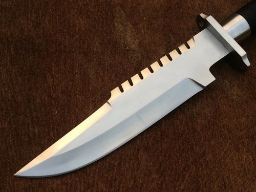 COLTELLO TATTICO COMMANDO BOWIE FATTO A MANO 5160 MOLLA ACCIAIO LS1 SYSTEM - Foto 5 di 12