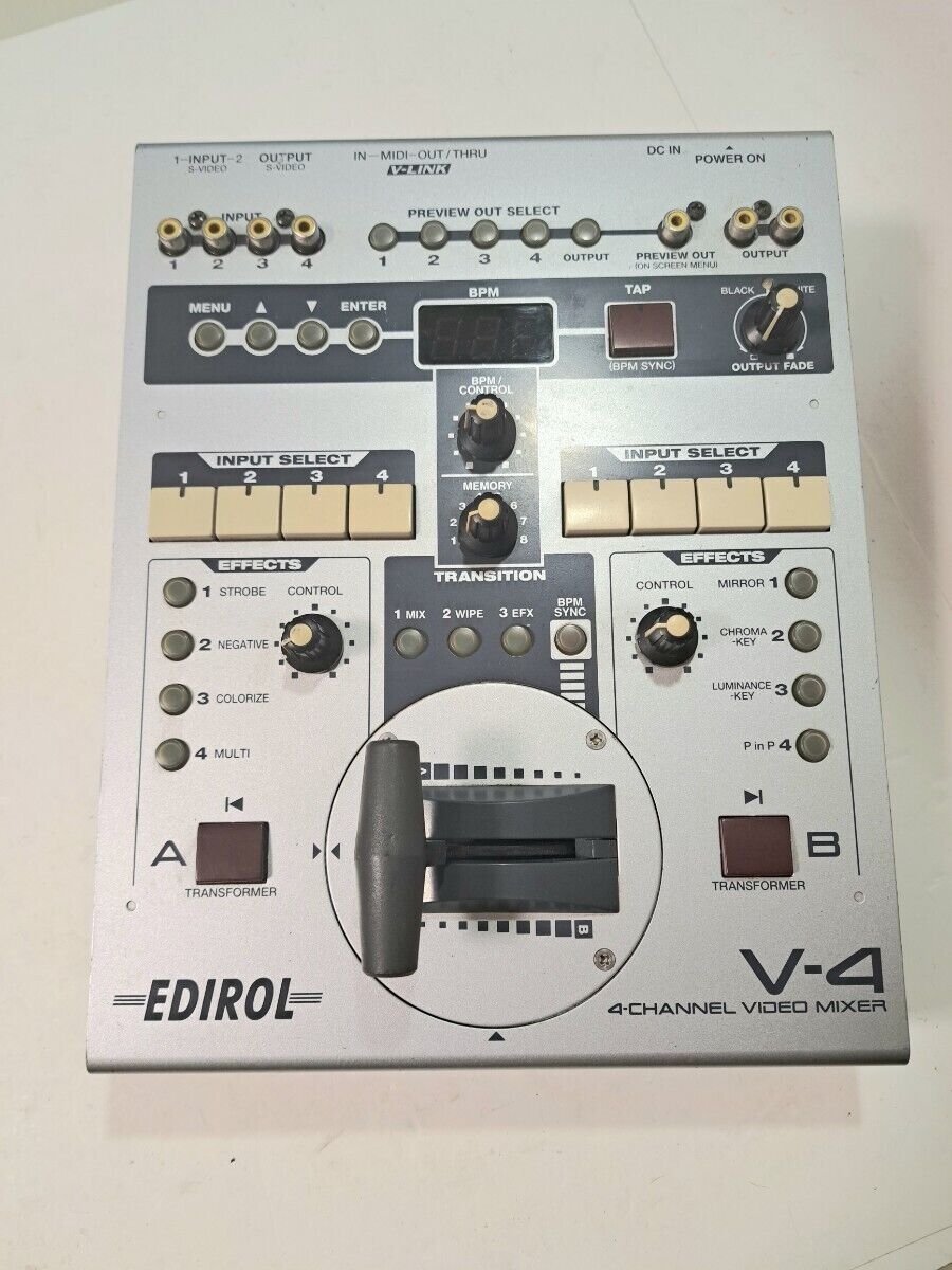 Roland Edirol V-4 4 Channel Video Mixer Switcher Full Roland Edirol V-4 4 Channel Video Mixer Switcher Full