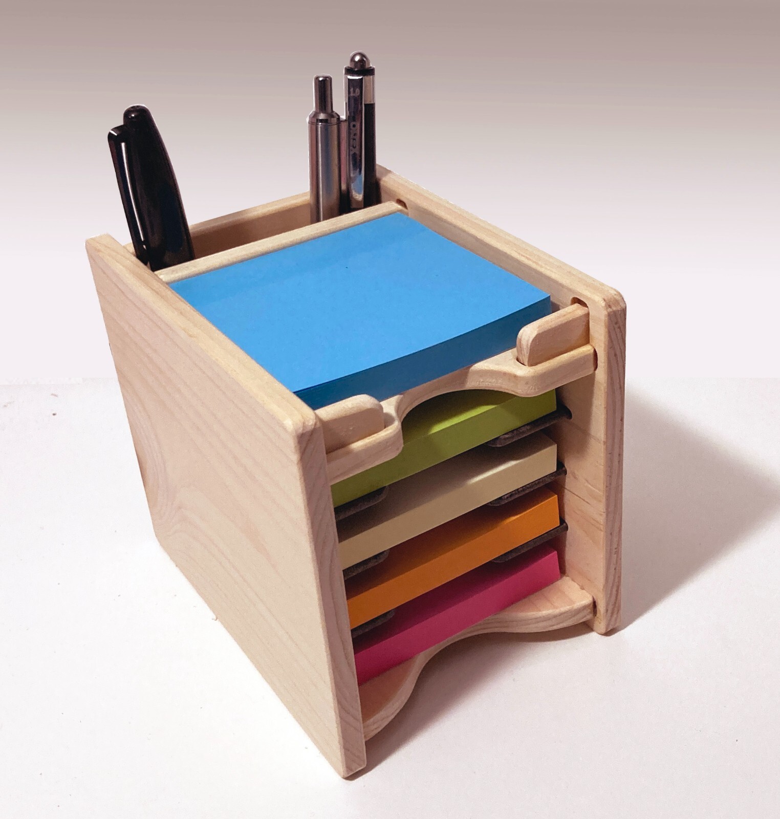 Sticky Notes Pad and Pen Holder (Note Pads NOT Included)-image