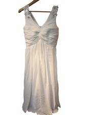 IZILADY IZIDRESS Winter White Queen Ann Sequin Layered Short Wedding Dress NWT