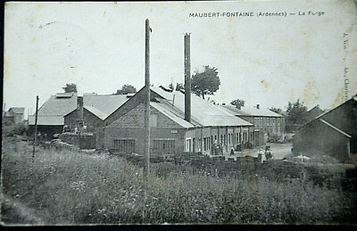 46818 AK Maubert Fontaine Ardennes La Forge Factories with Workers and Horse