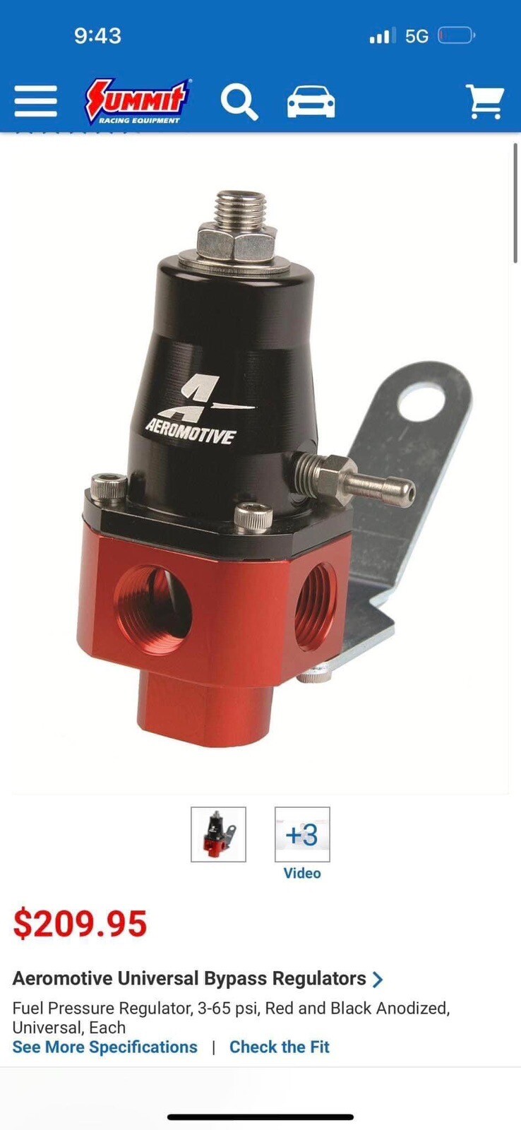 Aeromotive 13301 High And Low Pressure Boost Reference Fuel Pressure