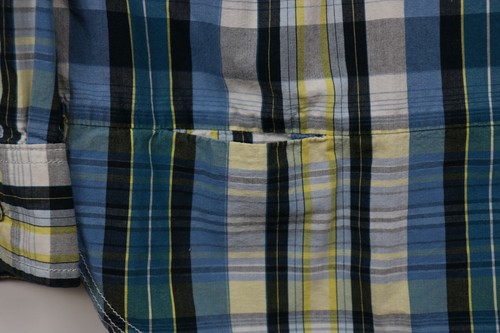 Levis Mens Size XXL Blue White Yellow Long Sleeve Button Down Plaid - Picture 4 of 9