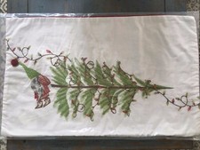 Pottery Barn Embroidered Gnome Lumbar Pillow CoveR 16X26