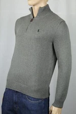 Polo Ralph Lauren Grey 1/2 Half Zip Sweater Green Pony NWT