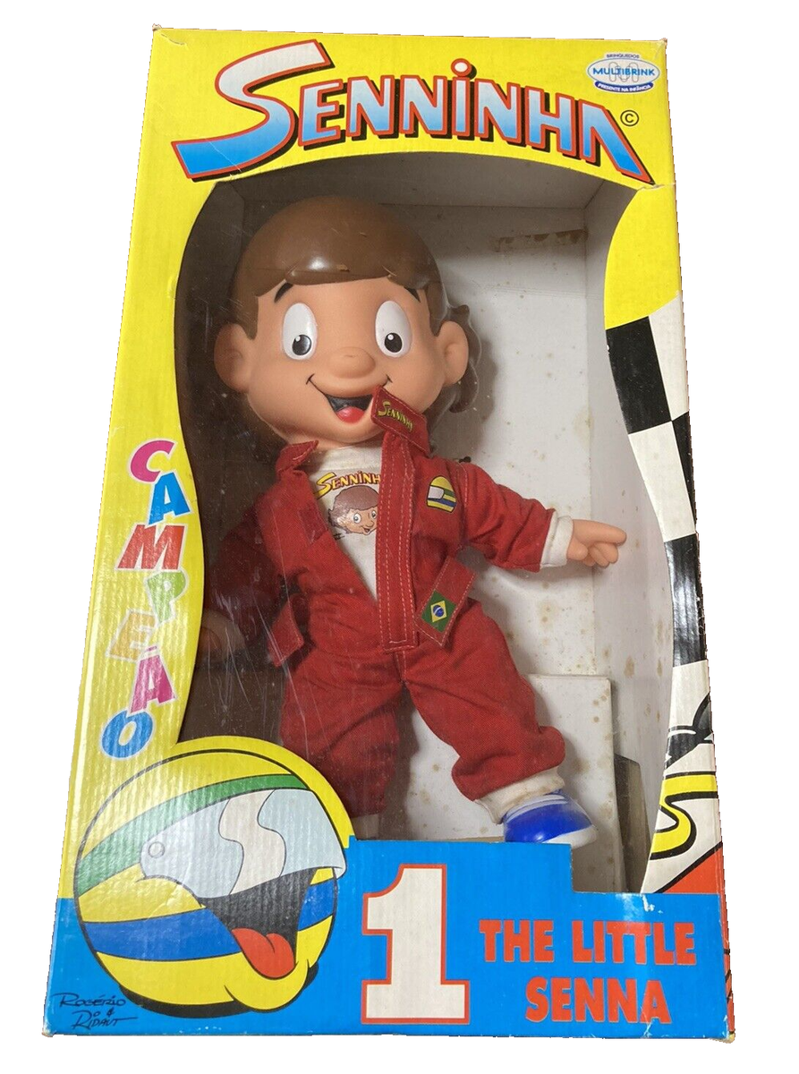 Ayrton Senna Senninha Figure Doll With Box Height 15.7in McLaren 