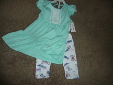 NEW NWT Girl size 4 One Step Up beautiful feather butterfly tunic legging outfit