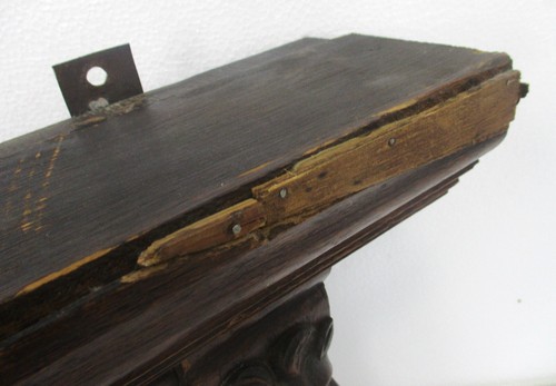 Hand Carved Wood Oak Coat Hat Kitchen Hallway Rack Ornate Lion Heads WOW XL - Picture 7 of 9