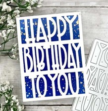 Metal Cutting Dies Happy Birthday Scrapbook Album Paper Card Embossing Stencil