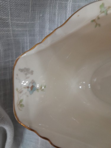 Syracuse Federal Shape China Gravy boat w attached Underplate Stansbury pattern - Picture 6 of 7