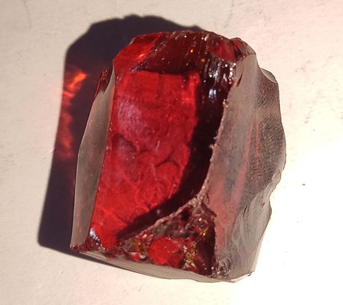 380.95 Ct Natural Red Zircon Rough Glossy Mineral EGL Certified Loose Gemstone - Picture 6 of 10
