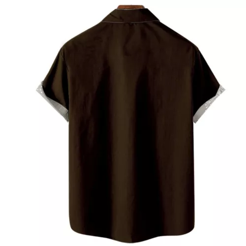 Camisa de vestir de boda de playa de guayabera cubana informal con botones de manga corta para hombre - Imagen 32 de 43