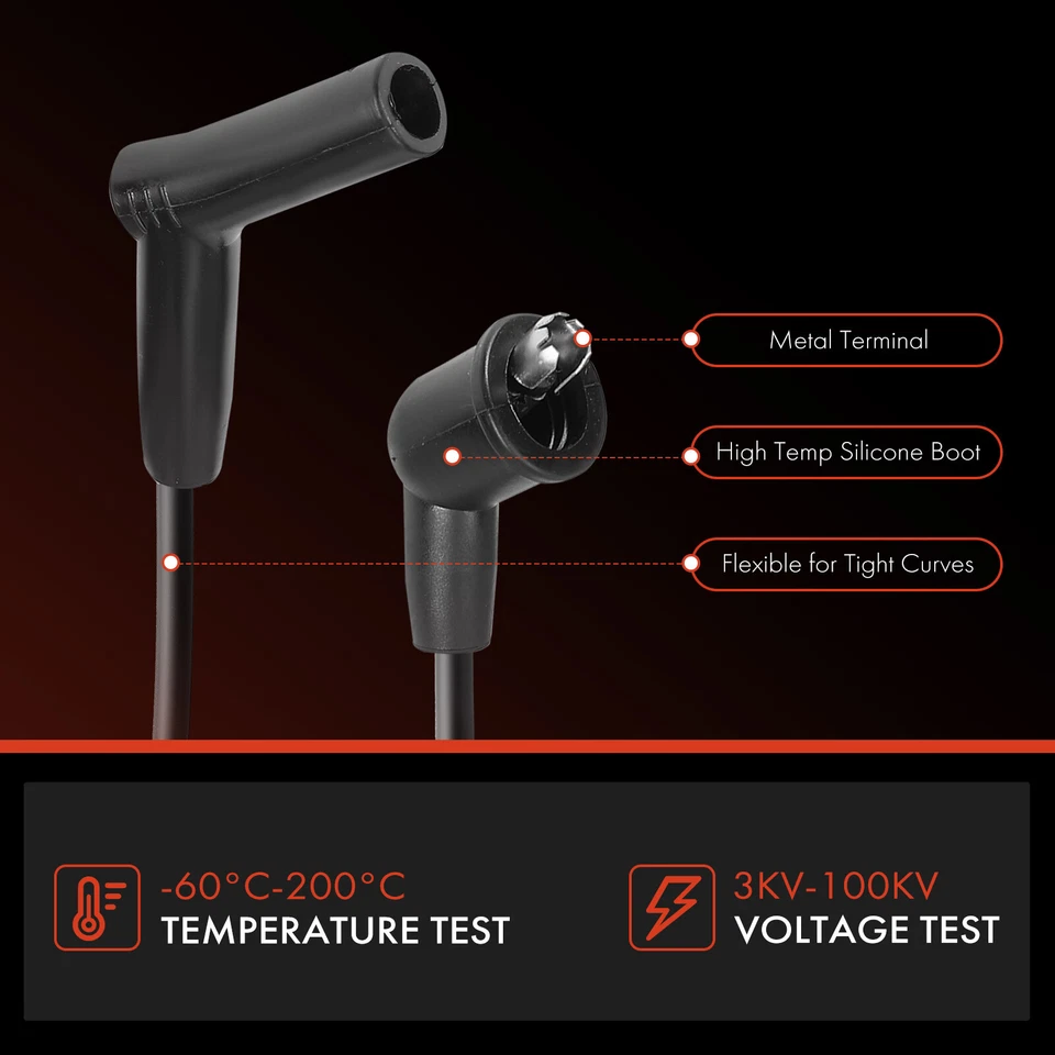 Juego de 7 cables de bujías para Toyota Land Cruiser 1981 1982 1983 1984-1987 L6 4,2 L Foto 4 de 4