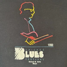 Vtg Chicago Blues Festival 1990 Shirt Mens XL Screen Stars Single Stitch