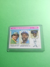 1976 Topps - League Leaders Reggie Jackson, John Mayberry, George Scott #194
