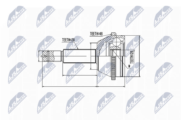 Nty Gelenksatz, Antriebswelle NPZ-FR-038-image