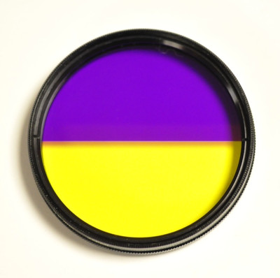 HOYA 52mm DUAL-COLOR special effect filter Y/P (Yellow Purple) filter with case.