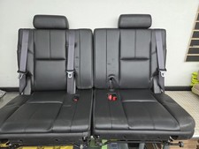 2007-2014 Tahoe Suburban Yukon Leather 3rd Third Row Rear Seats Black Leather