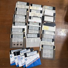 Vintage 1980s Floppy Disk Data Software Operating Word Programs Lot E