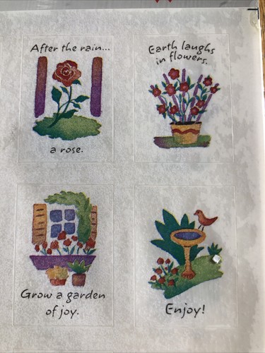 Adesivi Hallmark vintage con tema floreale e sentimenti goditi relax delizia oggi! - Foto 3 di 8