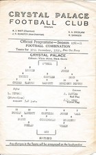 Crystal Palace Reserves v Southend United (Combination) 1960/1961