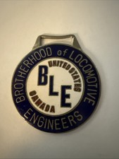 Brotherhood Locomotive Engineers Railroad Co Watch FOB New LeatherStrap Keyring