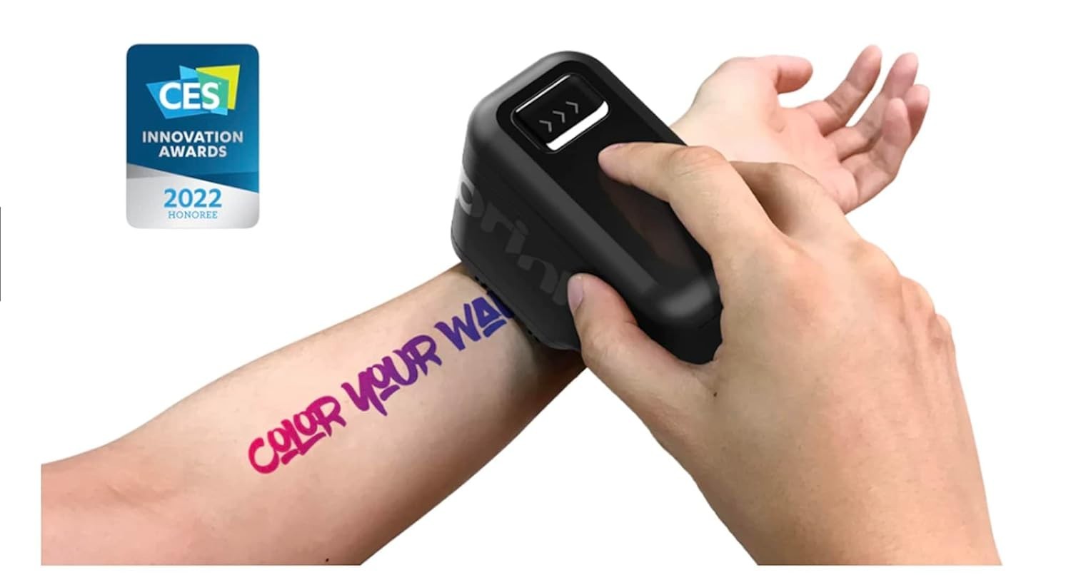 PRINKER Stampante Tatuaggi Temporanea Prinker M Color Tatuaggi Personalizzati Nero foto 5