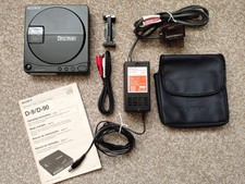Sony Discman D-90 Personal CD Player Vintage With Accessories. Read Description