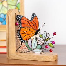 Monarch Butterfly Acrylic Bookends, Daughter In Law Gift Wall Art