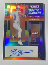 BRANDON BARRIERA 2022 Leaf Vivid Painting Corners Black AUTO 9/20 (H3)