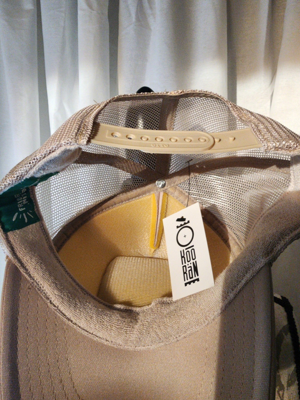 O KOO RAN Beige Solid Trucker Hat Mesh Back Adjustable Unisex One Size "Howdy" image 6