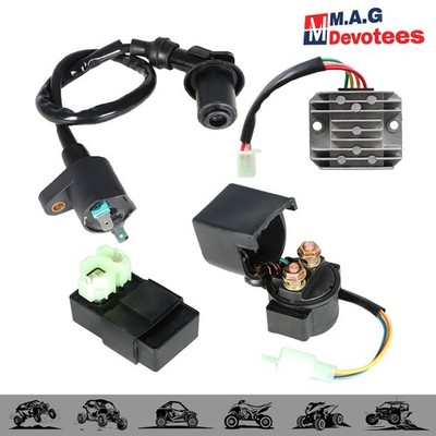 Electric set Ignition coil cdi relay regulator for 125 150cc GY6 ATV Go Kart US
