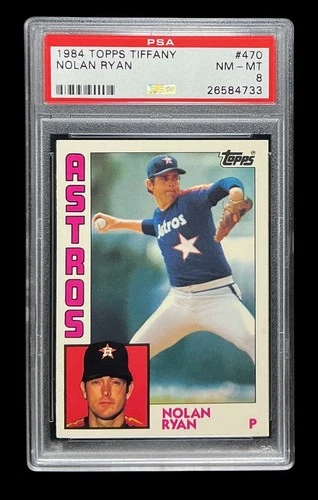 1984 topps tiffany #470 nolan ryan; glossy SP limited edition PSA 8  * 1st Year!