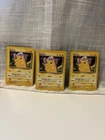 Vintage Pikachu Base Set Pokemon Card Lot Of 3
