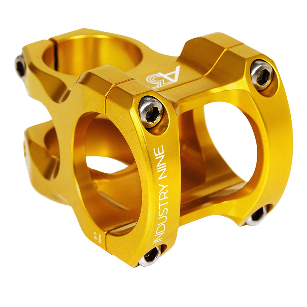 Industry Nine A35 Stem Diameter: 35mm, Length: 40mm, Steerer: 1-1/8'', 8&deg;, Gold