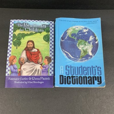 A Student's Dictionary & Gazetteer by Calista Moore Reference Book Lot of 2