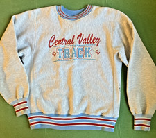 VTG Northwest Knitting Mills Heather Gray Central Valley Track Sweatshirt Large