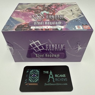 Steel Requiem Booster Box Gundam Card Game GD03 New English Clean Case Fresh