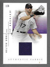 Todd Helton HOF 2001 SP Game Used Edition Authentic Fabric Memorabilia