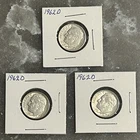 3 1962 D ROOSEVELT DIMES, CIRCULATED, UNGRADED
