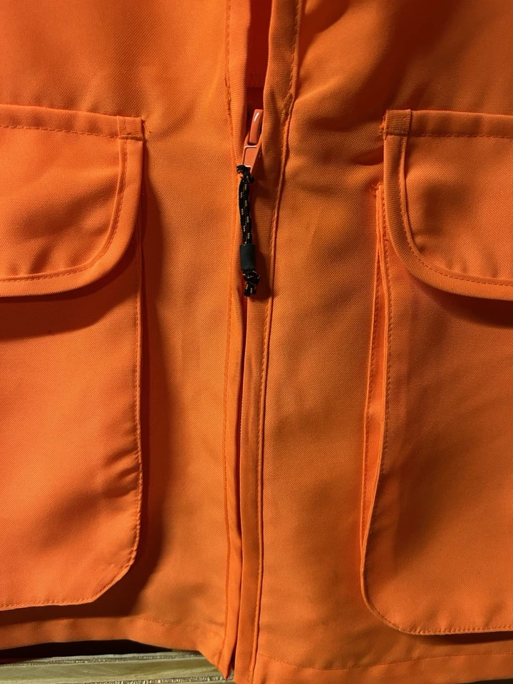 EUC Game Winner Sportswear Orange Hunting Vest Size Small/Medium. - Image 3 of 4
