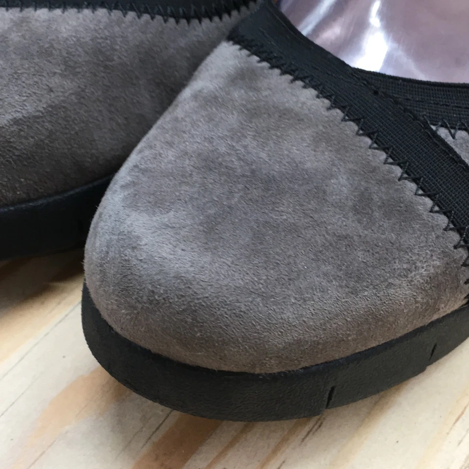 Clarks Zapatos Artesanales Mujer 7 M Daelyn Hills Sin Cordones Planos Gris Gamuza Comodidad Foto 4 de 4