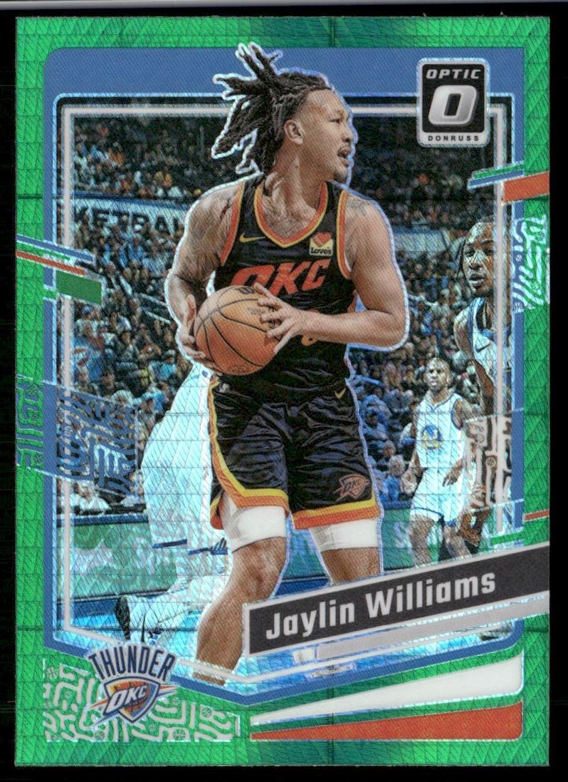 Jaylin Williams 2023-24 Donruss Optic Green Hyper Prizm Oklahoma City Thunder